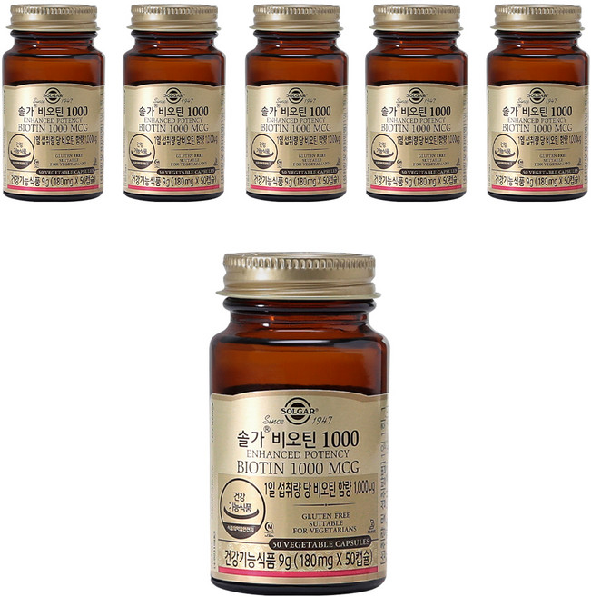 솔가 비오틴 1000, 50정, 6개