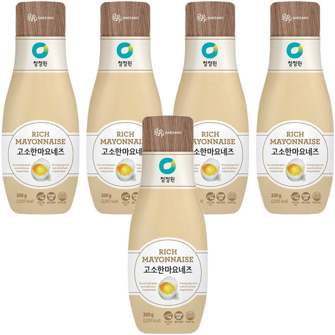 청정원 고소한 마요네즈, 300g, 5개