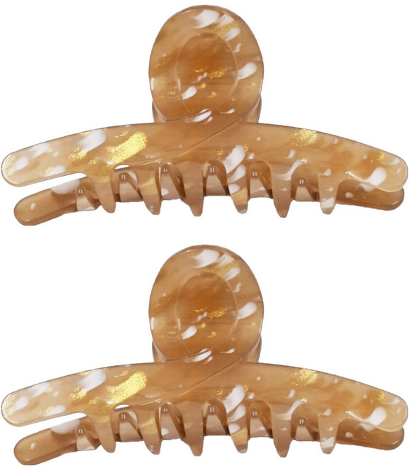 CHIC CHIC 日本造型抓夾 SY12863 一字琥珀 2個, 1組