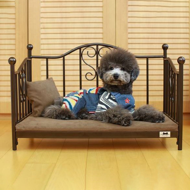 타이니테일 노블레스 애완침대 (HJP 10004-B), 초코브라운