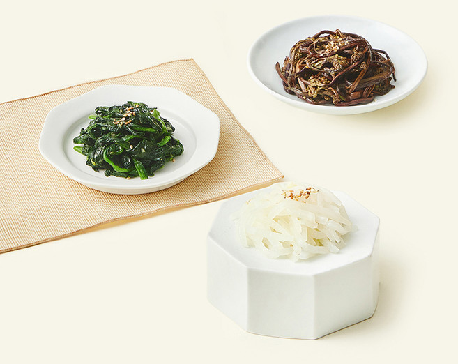 정미경키친 3색 나물 모둠B 세트 170g, 1세트