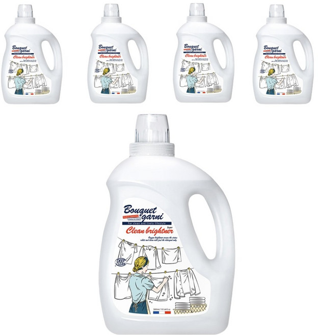 부케가르니 슈퍼 브라이트닝 소다 액상 표백제, 3L, 5개