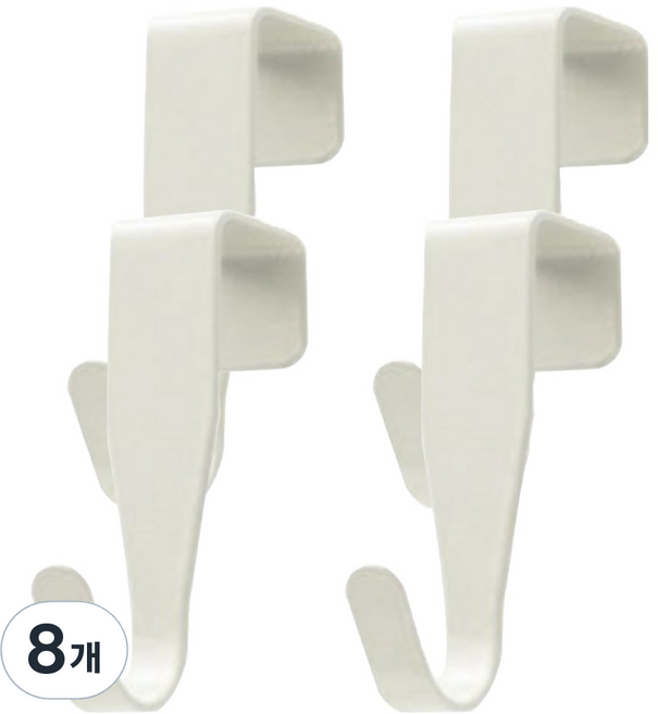 리빙홈디테일 다용도 싱크대 도어 걸이, 화이트, 8개