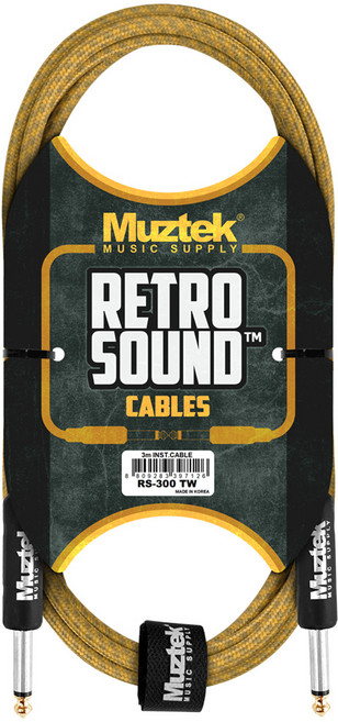 뮤즈텍 레트로 사운드 기타케이블 일자형 RS-300 TW, 1개