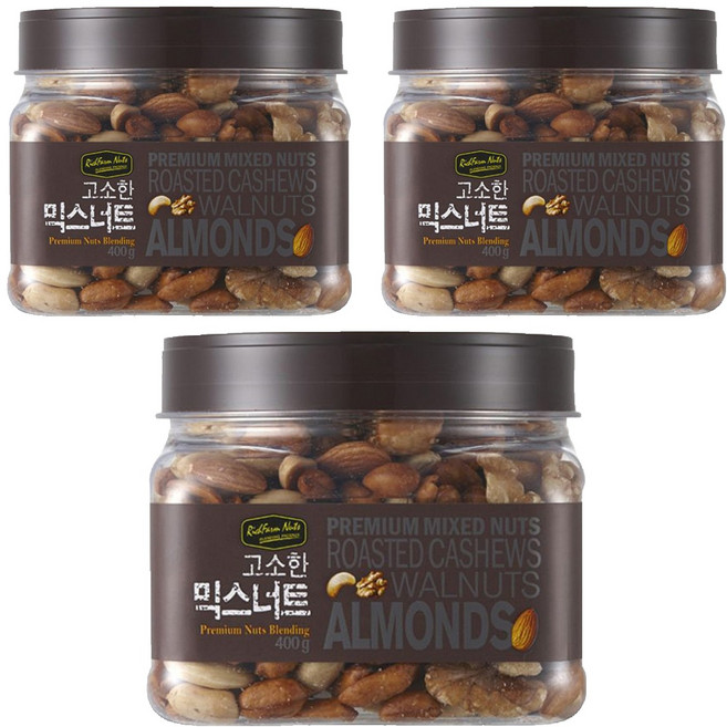 리치팜너트 고소한 믹스너트, 400g, 3개