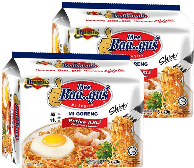 Ibumie 益福 Baagus 乾撈麵經濟包 原味 70g, 10包