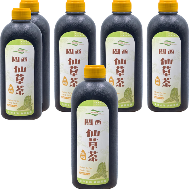 關西鎮農會 仙草茶 無糖, 960ml, 6瓶