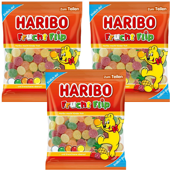 HARIBO 圓型水果風味軟糖, 3個, 160g