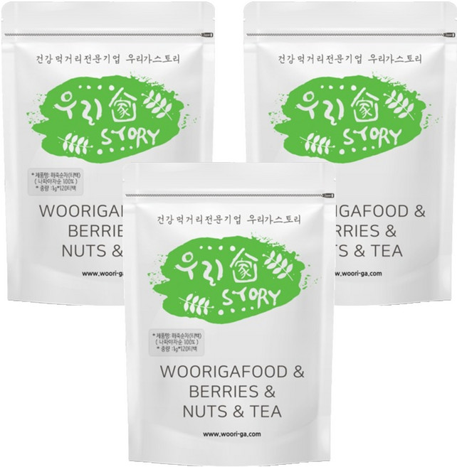 우리가스토리 해죽순차 삼각 티백, 3개, 1g, 120개입