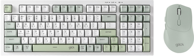 지클릭커 오피스프로 사일런스 M 무소음 블루투스 98 무선 키보드 마우스 세트, WMK50 98, Greenwich, 일반형