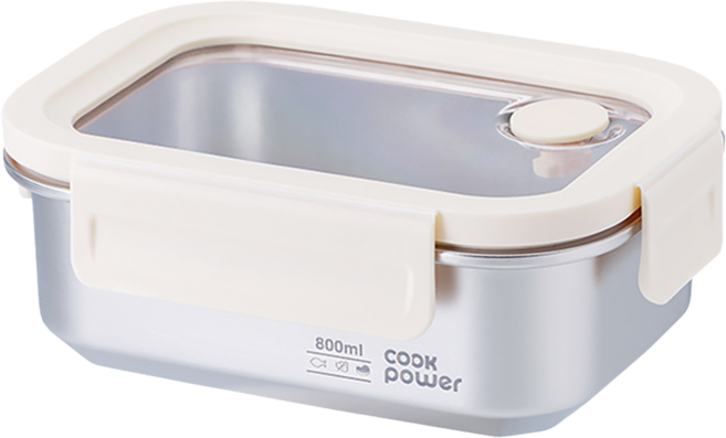 cook power 鍋寶 可微波316不鏽鋼保鮮盒 800ml, 1個
