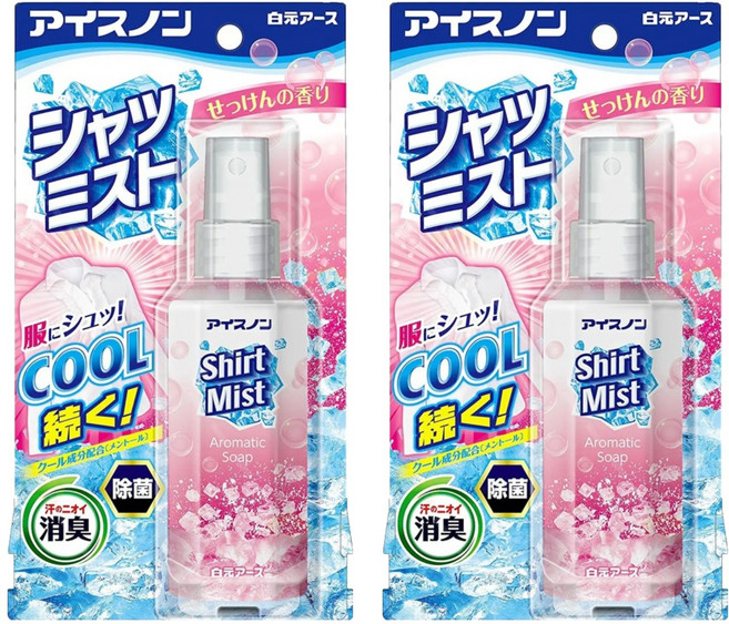 Hakugen Earth 白元 衣物涼感噴霧, 皂香, 100ml, 2瓶