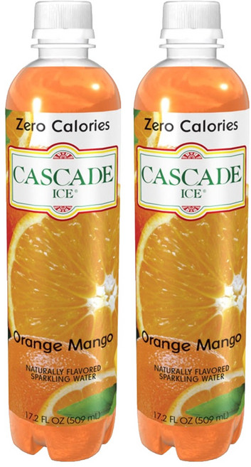 캐스케이드 제로칼로리 스파클링 오렌지 망고에이드, 509ml, 2개