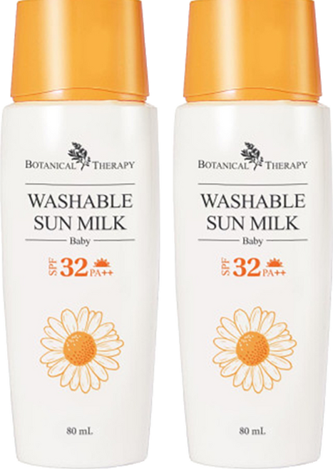 보타니컬테라피 베이비 워셔블 유아 썬밀크 SPF32 PA++, 80ml, 2개