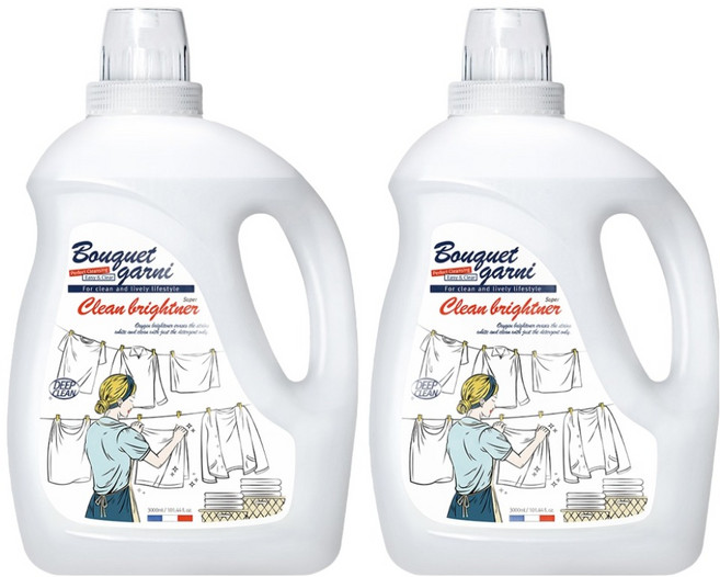 부케가르니 슈퍼 브라이트닝 소다 액상 표백제, 3L, 2개