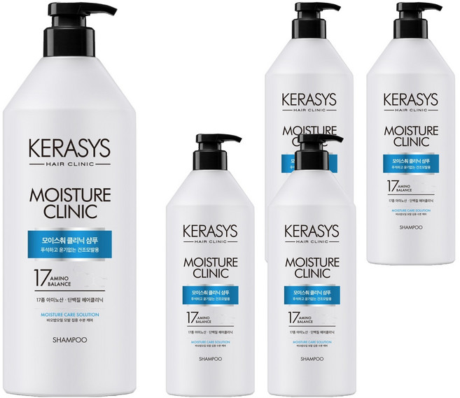 케라시스 모이스춰 클리닉 단백질 샴푸 플로럴파우더향, 980ml, 5개