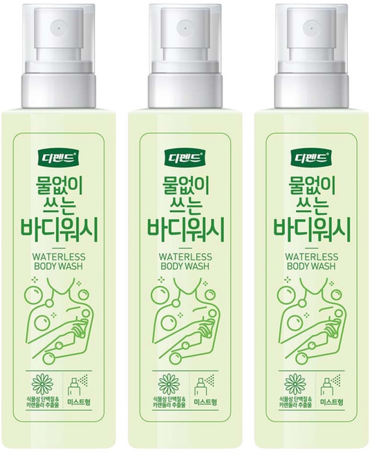 디펜드 물없이 쓰는 바디워시, 200ml, 3개