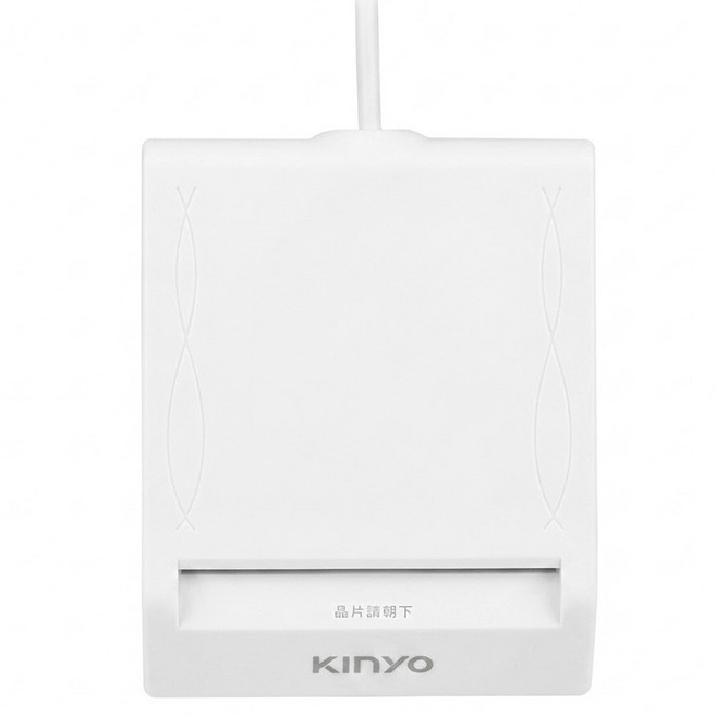 Kinyo 1.2m 晶片讀卡機 65 x 16 x 84mm 40g, KCR-6153, 白色, 1個