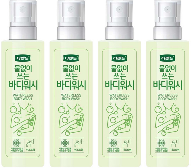 디펜드 물없이 쓰는 바디워시, 200ml, 4개