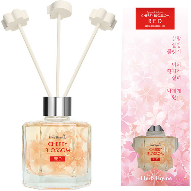 허브타임 체리블로썸 디퓨저, 레드, 1개