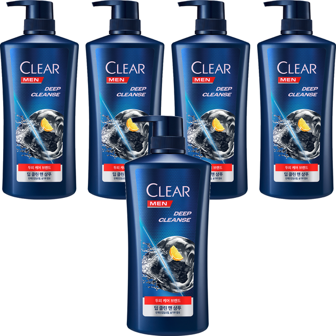 CLEAR 淨 男士深層清潔洗髮精, 650ml, 5個