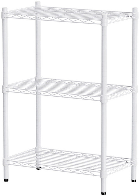 dayneeds 日需百備 輕型 三層波浪架 三色可選 鐵力士架/收納層架/鞋架/展示架/層架/鐵架, 白色, 3層