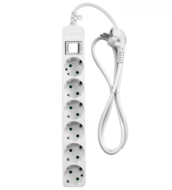 모노케어 접지 전선형 멀티탭 6구 DH-1069-ST/DH-2062NT, 10m, 화이트, 1개