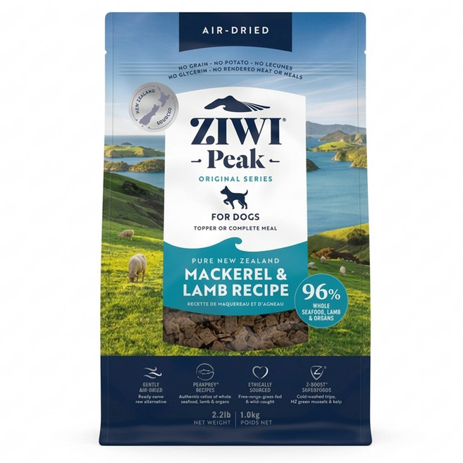 ZIWI Peak 滋益巔峰 經典系列 全齡狗飼料, 鯖魚 + 羊肉, 1kg, 1袋