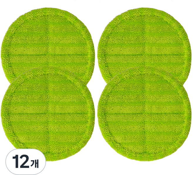 물걸레청소기 전기종 호환 극세사 걸레 초록색 22cm, 12개