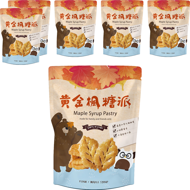 School of Cookie 台灣優格餅乾學院 黃金楓糖派, 230g, 6包