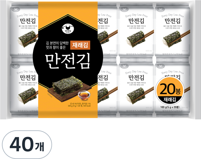 만전김 만전 재래김, 5g, 40개