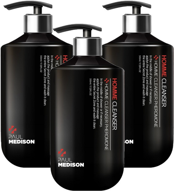 폴메디슨 옴므 올인원 바디워시 페로몬향 남성청결제, 510ml, 3개