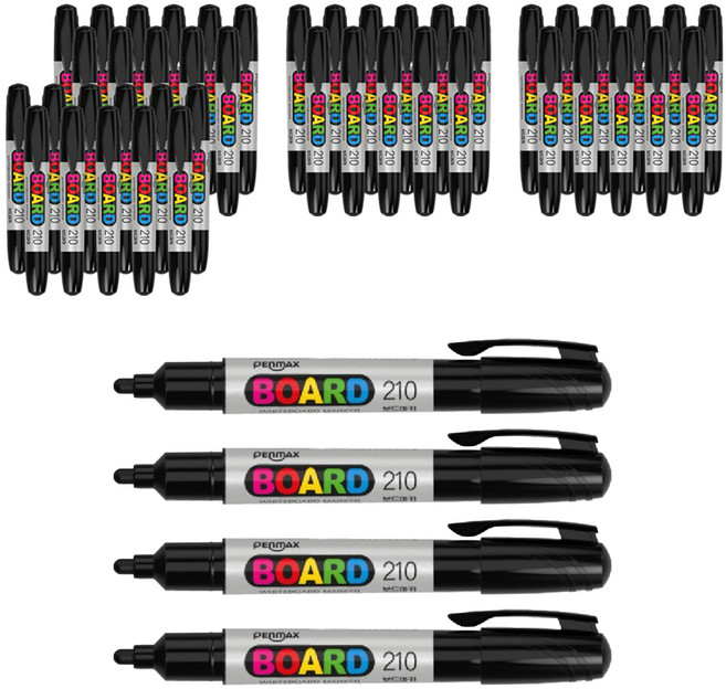 펜맥스 점보 보드마카 210, 블랙, 48개