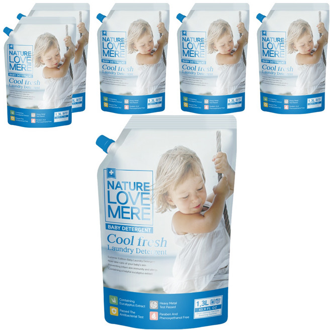 NATURE LOVE MERE 林貝兒抗菌洗衣精, 1.3L, 6包