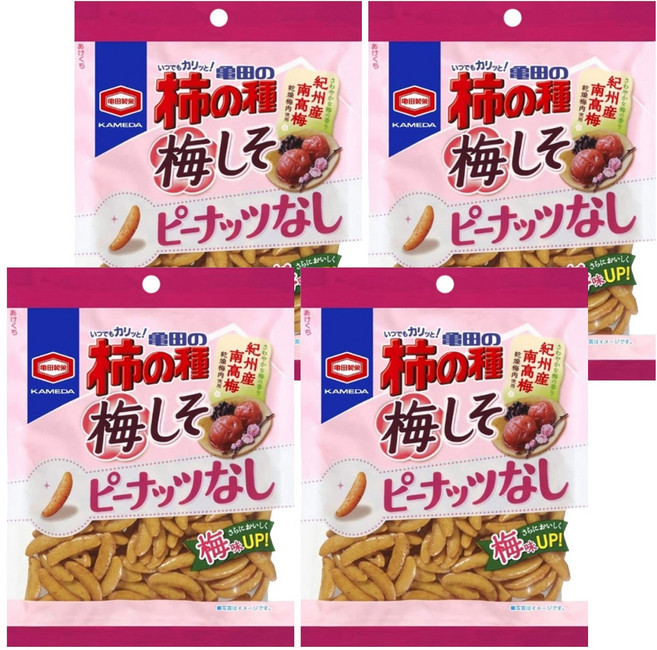 龜田製菓 柿之種 梅子紫蘇風味米果, 91g, 4包