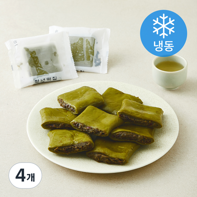 청년떡집 저당말차절편 (냉동), 40g, 4개, 10개입