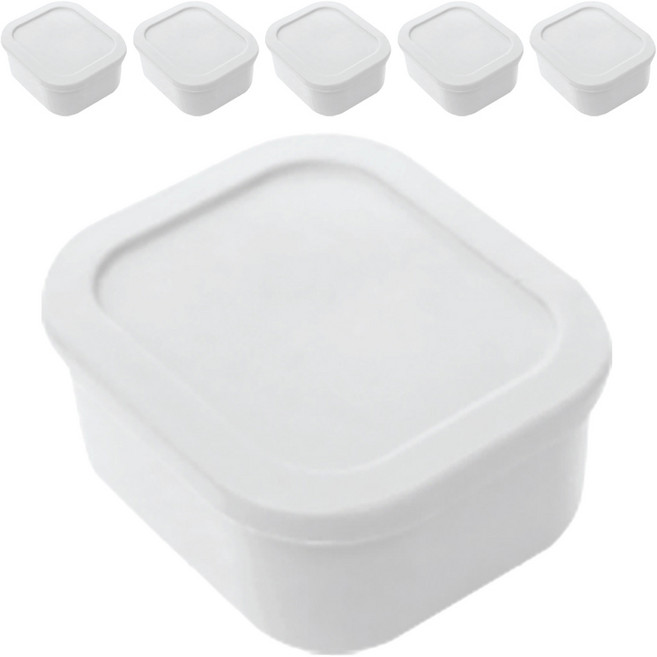 유하우스 삶아 쓰는 실리콘 밀폐용기 그레이, 6개, 300ml