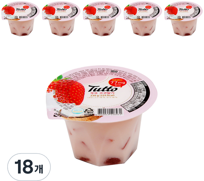 뚜또 코코딸기 푸딩, 230g, 18개