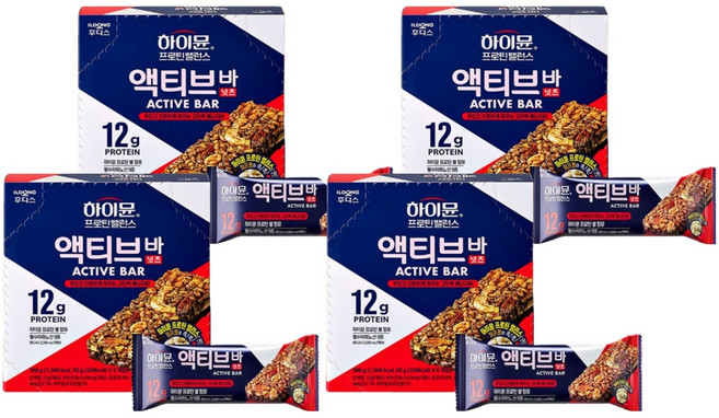일동후디스 하이뮨 프로틴밸런스 액티브 바 넛츠 6p, 300g, 4개