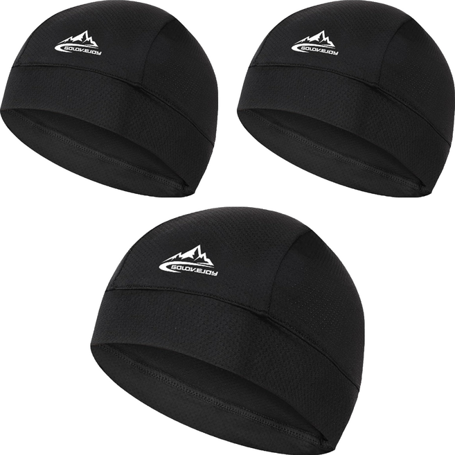 Itgom 自行車騎行安全帽內襯帽, 3入, 黑色