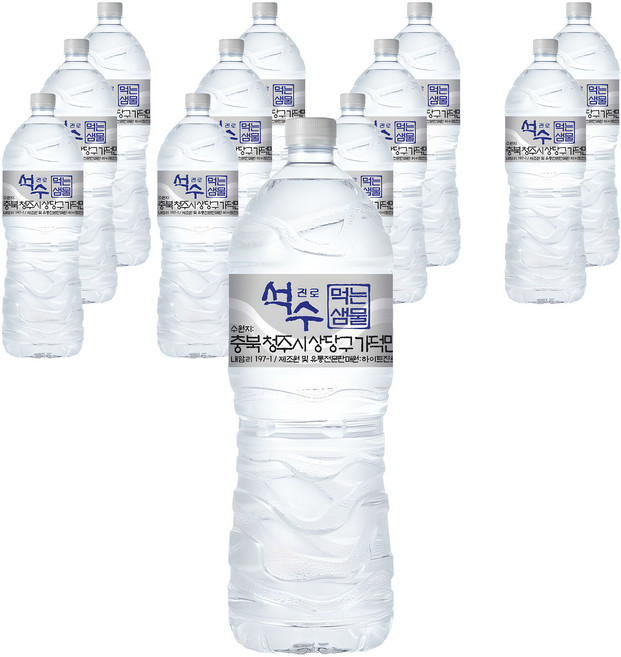 석수 먹는샘물 생수, 1L, 12개