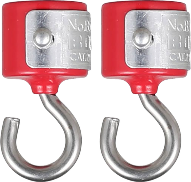 DULTON 工業風強力磁鐵掛勾, 紅色, 2個