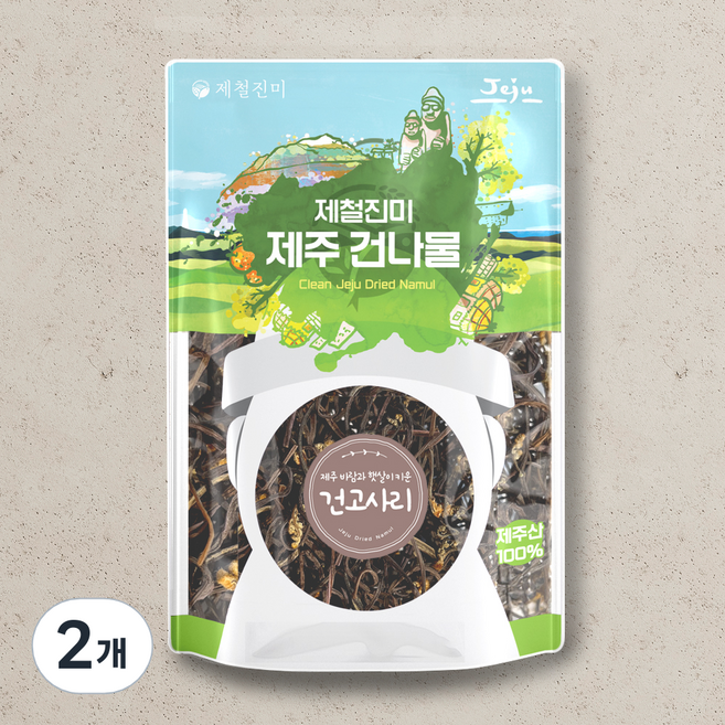제철진미 제주산 건고사리, 2개, 50g