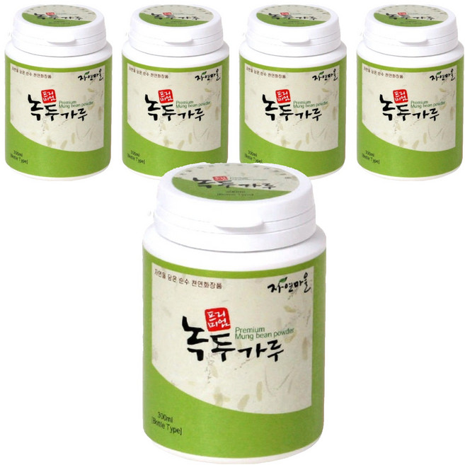 Jayeonmaeul 프리미엄 녹두가루, 180g, 5개