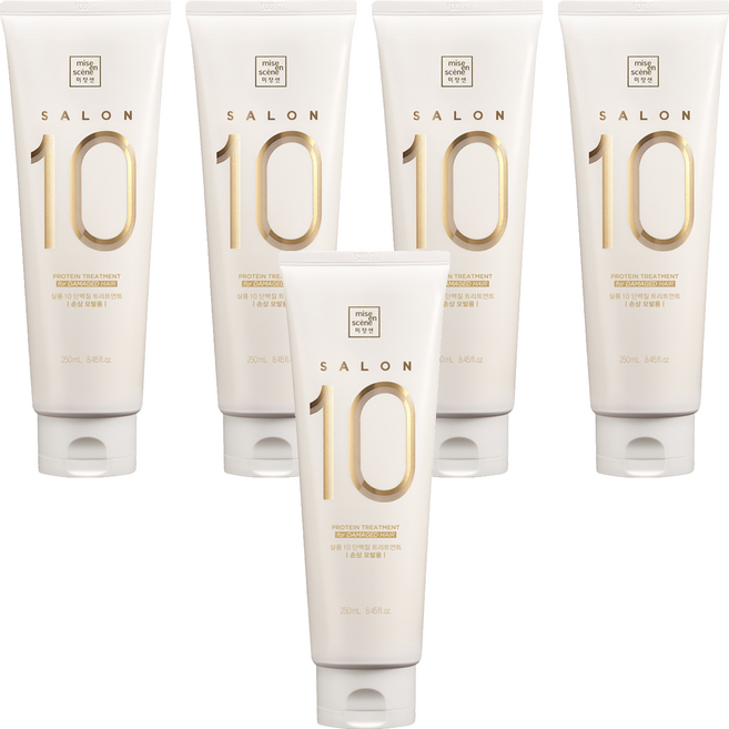 미쟝센 살롱10 단백질 트리트먼트 손상모발용, 250ml, 5개