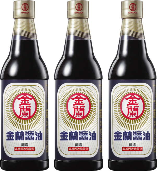 KIMLAN 金蘭 醬油, 590ml, 3瓶