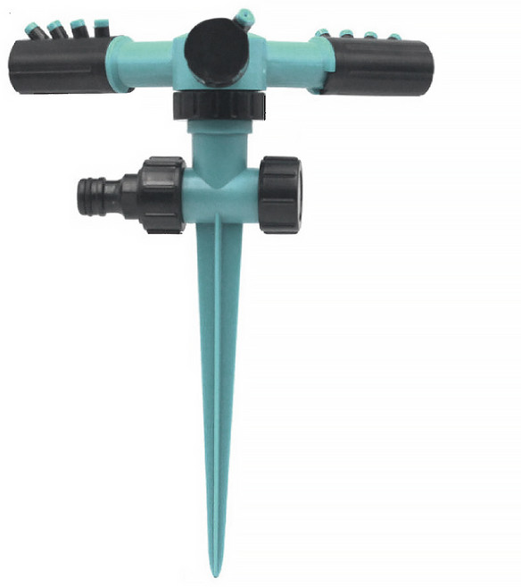 可調式地插噴頭 種菜地插杆花園草坪灑水器, 綠色, 1個