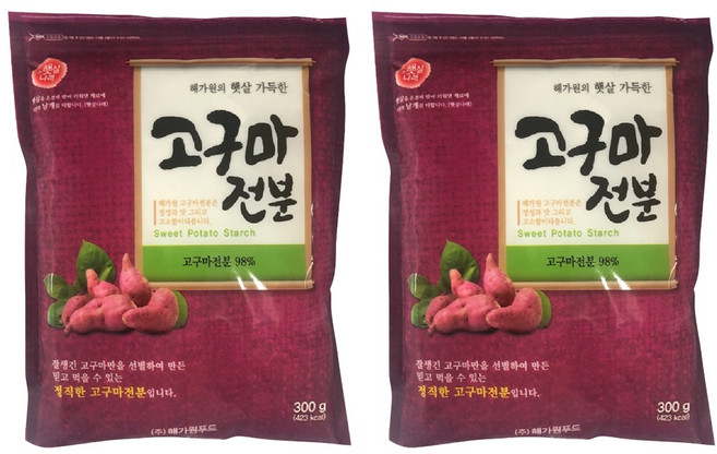 해가원 고구마전분, 300g, 2개