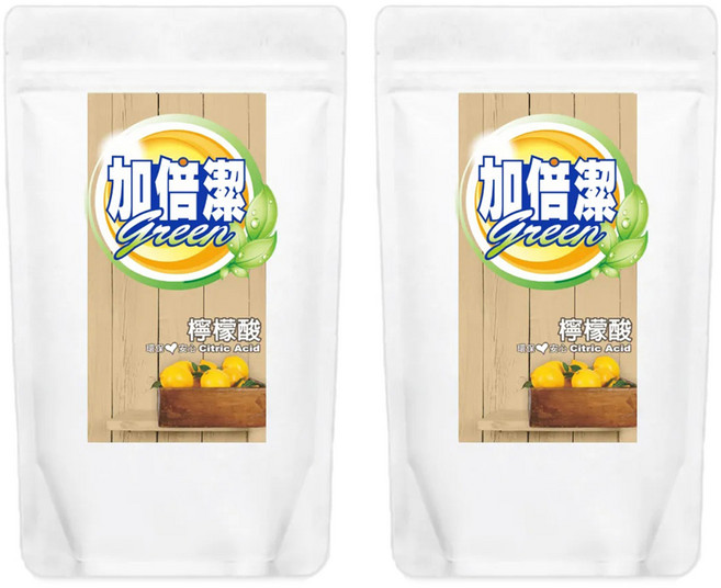 加倍潔 檸檬酸去汙粉 環保安心 有效清洗水垢和尿垢 清潔物體表面, 300g, 2包
