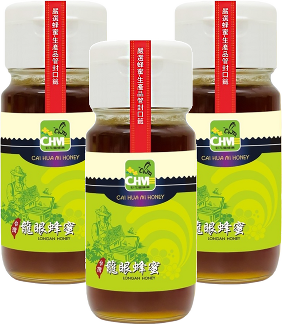 彩花蜜 台灣龍眼蜂蜜, 700g, 3瓶